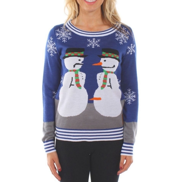 Tipsy Elves Sweaters - TipsyElves Sweater NEW Snowman Ugly Christmas